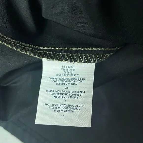 Champion Windbreaker Jacket Mens Small Black Green Camo Pocket Hooded Shell Zip - Picture 10 of 11